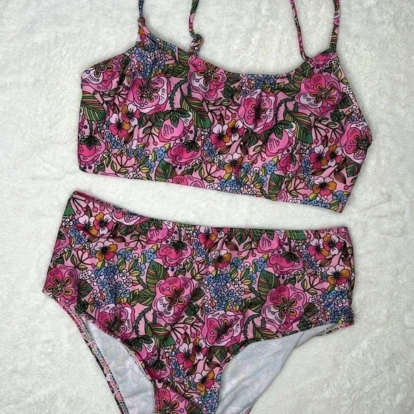 Floral Pink Bikini Set NEW Size S - Picture 3 of 8